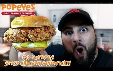 DIY POPEYES CHICKEN SANDWICH!! (How To Make POPEYES CHICKEN SANDWICH at HOME)