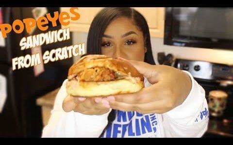 why i didn't buy the popeyes chicken sandwich and made a better one instead.. recipe + mukbang