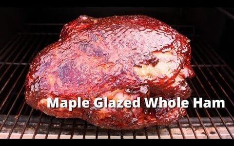 Maple Glazed Whole Ham | Smoked Ham with a Maple Glaze on Ole Hickory Pit