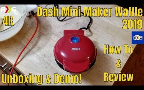 Dash Mini Maker Waffle Review & Demonstration | 4K |