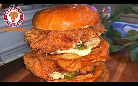 Popeyes NEW Chicken Sandwich - How to make Popeyes Spicy Chicken Sandwich | Let's Eat Cuisine