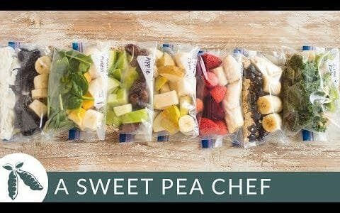 7 Smoothie Freezer Packs | How To Meal Prep | A Sweet Pea Chef