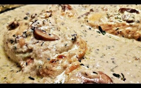 Creamy Garlic Mushroom Chicken Recipe | One Pan Chicken Recipe | Garlic Herb Mushroom Cream Sauce