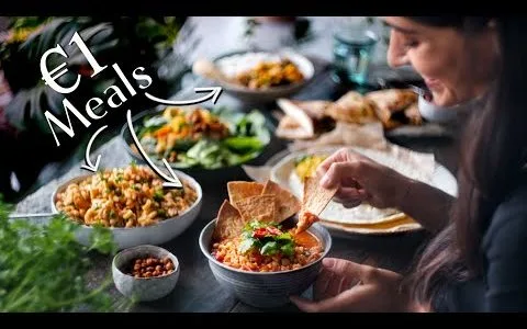 VEGAN BUDGET CHALLENGE Β» β¬1/$1 meals for 5 days (+ grocery list)