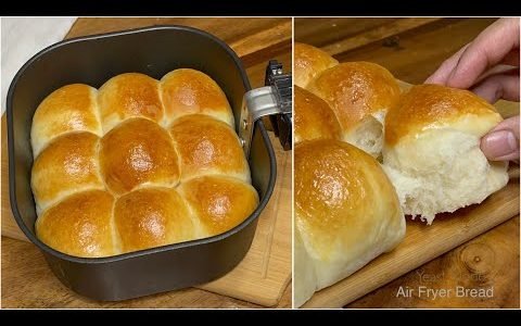 AIR FRYER BREAD | Multi-Purpose Dough Part 2 - Air Fried | Soft Dinner Rolls | No Oven