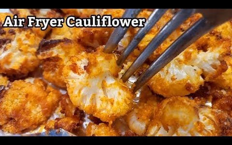 Air Fryer Cauliflower | Roasted Garlic Parmesan Cauliflower in the Air Fryer