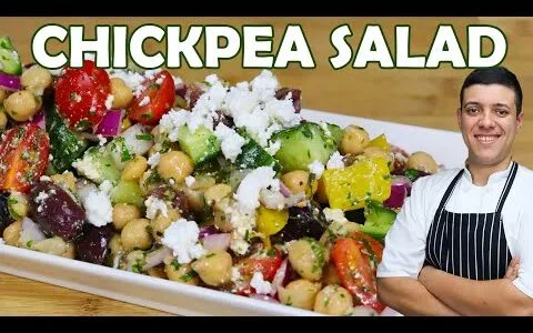 Healthy Mediterranean Chickpea Salad | Recipe by Lounging with Lenny